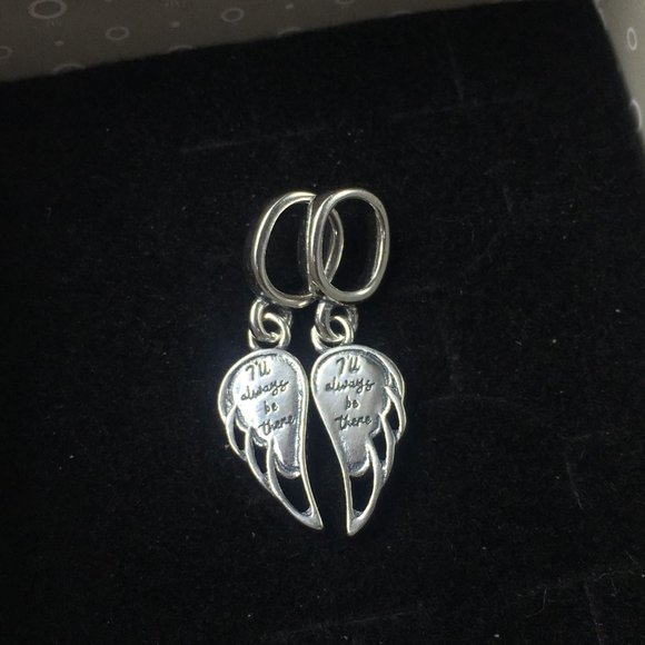 Pandora Sparkling Splitable Angel Wings Dangle Charm - Picture 2 of 5